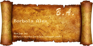 Borbola Alex névjegykártya